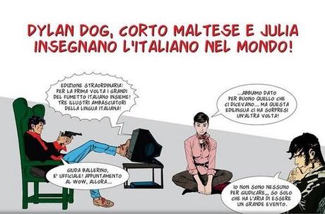 Wow Milano Edizioni Edilingua presenta “Dylan Dog, Corto Maltese e Julia insegnano l’italiano nel mondo!”