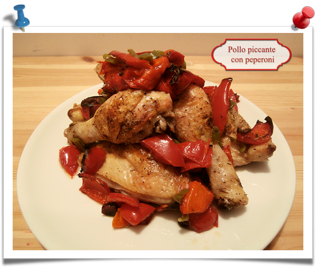 Pollo piccante con peperoni