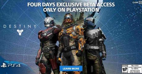 Quattro giorni di accesso anticipato alla beta di Destiny su PlayStation 3 e PlayStation 4