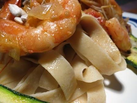 Tagliatelle iperproteiche ai gamberetti Tagliatelle iperproteiche ai gamberetti