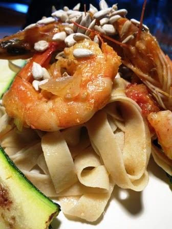 Tagliatelle iperproteiche ai gamberetti Tagliatelle iperproteiche ai gamberetti