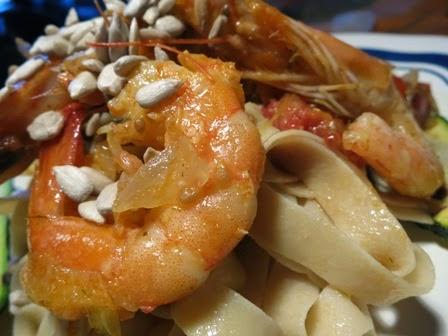 Tagliatelle iperproteiche ai gamberetti Tagliatelle iperproteiche ai gamberetti