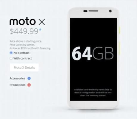 Motorola raddoppia con Moto X rilasciando una versione da 64GB motox-408x355