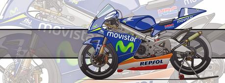 Motorcycle Art - Honda NSR 250 GP 2005-2009 by Evan DeCiren
