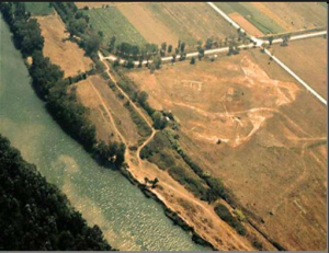 sito archeologico Heraion alla foce del Sele, foto aerea