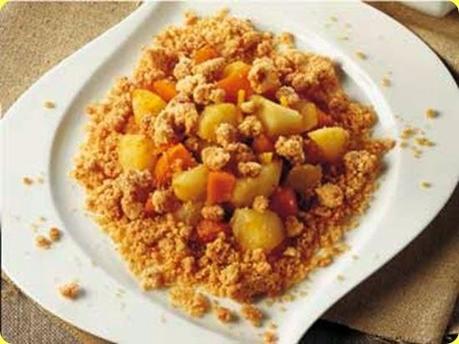 crumble di zucca e pere