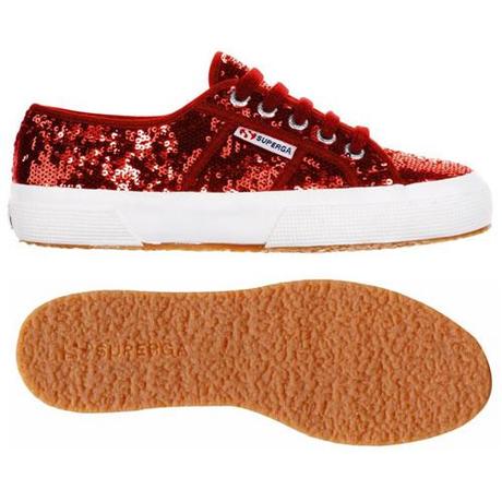 Superga Pailettes rosse