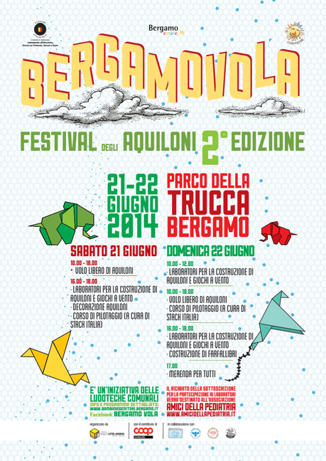 Bergamo Vola..un'illustrazione per il Festival degli aquiloni di Bergamo.