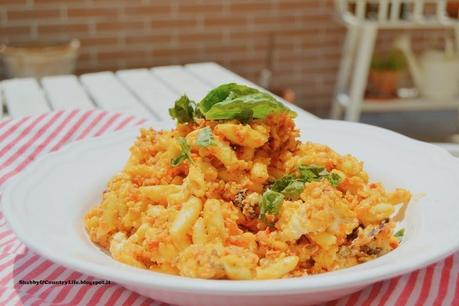 Giorni d'estate : Cavatelli Feta Grilled & Pesto di Pomodori secchi e Mandorle- shabby&countrylife.blogspot.it