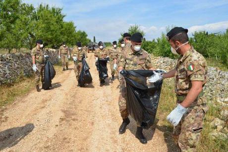 Bari, Alta Murgia/ Settimo Bersaglieri. Esercito per l’Ambiente: ancora una EcoDay per la bonifica del Parco dell’Alta Murgia