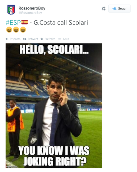 Diego Costa chiama Felipe Scolari
