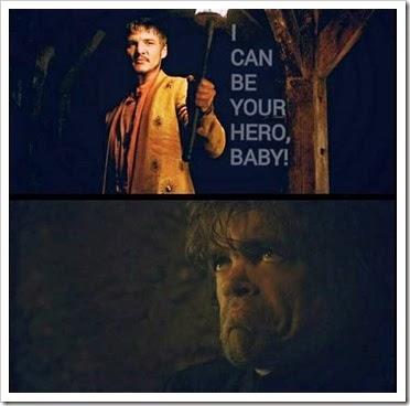 oberyn-martell-says-i-can-be-your-hero-baby-tyrion-lannister-face-in-pain