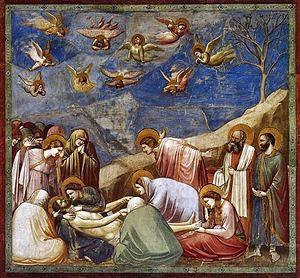 One Giotto's masterpiece. Compianto sul Cristo Morto, Cappella degli Scrovegni, Padova