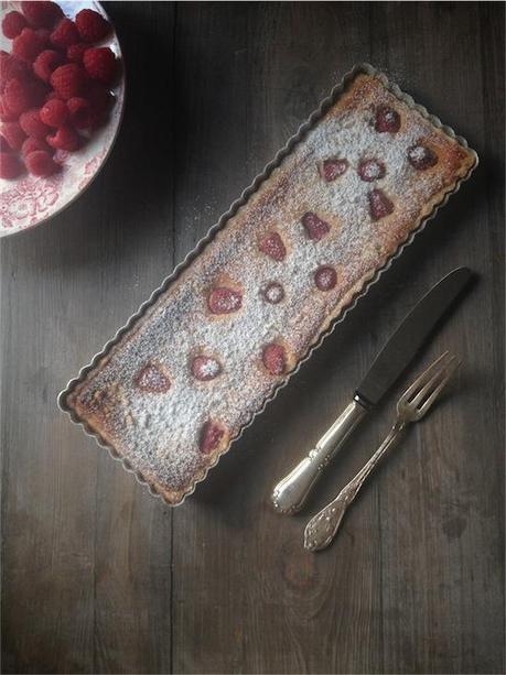 Crostata frangipane ai lamponi