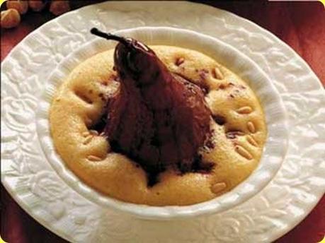 pere cotte nel vino con zabaione pere cotte nel vino con zabaione