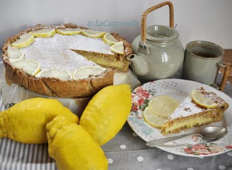 torta, limone, crema limone, mandorle, cake, lemon, almonds
