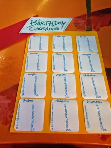 Diy // Birthday Calendar