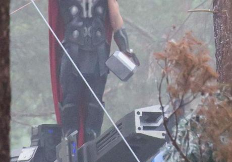 On the film set of Avengers: Age of Ultron