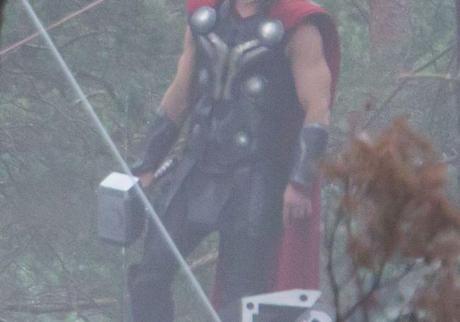 On the film set of Avengers: Age of Ultron