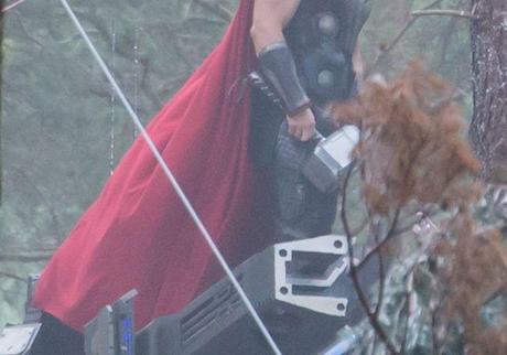 On the film set of Avengers: Age of Ultron