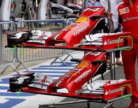 GP. Silverstone -  Ferrari F14 T:ala Y100 e una novità all'impianto frenante