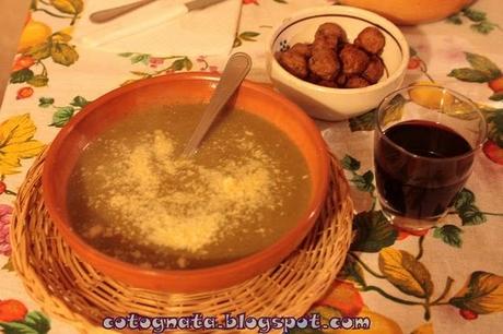 Vellutata di fave e finocchi con polpette di magro.... il sole mentitore.. Vellutata di fave e finocchi con polpette di magro.... il sole mentitore..