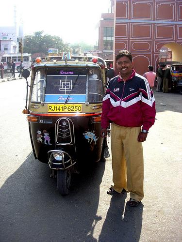 Rickshaw (tuk tuk) driver, Jaipur, India