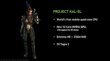 nvidia tegra kal el t NVidia presenta Kal El: nuovo chip quad core per smartphone e tablet [MWC]