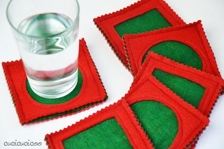 Esercizio con margini di cucitura: Sottobicchieri di feltro Seam Allowance Practice Tutorial: Simple Felt Coasters with Reverse Applique