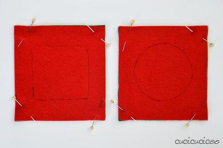 Esercizio con margini di cucitura: Sottobicchieri di feltro Seam Allowance Practice Tutorial: Simple Felt Coasters with Reverse Applique