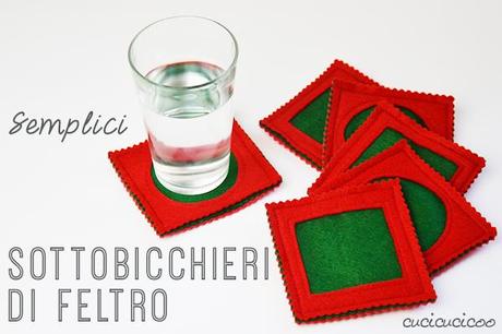 Esercizio con margini di cucitura: Sottobicchieri di feltro Esercizio con margini di cucitura: Sottobicchieri di feltro semplici