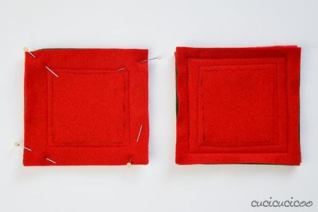 Esercizio con margini di cucitura: Sottobicchieri di feltro Seam Allowance Practice Tutorial: Simple Felt Coasters with Reverse Applique