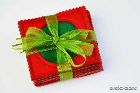 Esercizio con margini di cucitura: Sottobicchieri di feltro Seam Allowance Practice Tutorial: Simple Felt Coasters with Reverse Applique