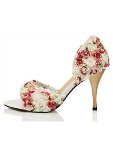 Elegant Color Rose High Heel Wedding Shoes