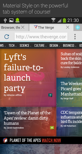 Now Browser per Android veloce, leggero e... Material style. Now Browser per Android veloce, leggero e... Material style.