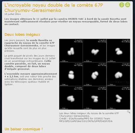 ESA Rosetta - anticipazione CNES by Google Cache