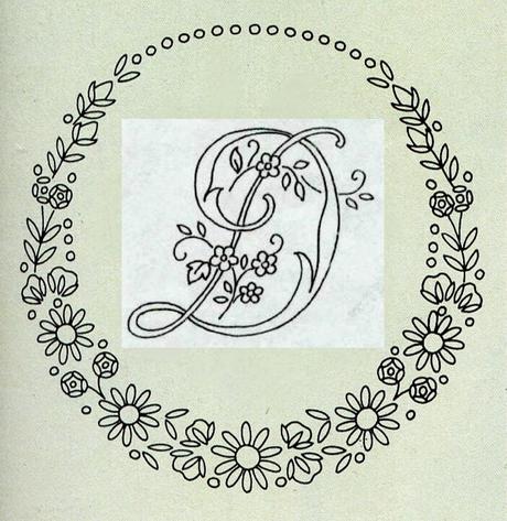 Alfabeto da ricamare con ricamo classico Alfabeto da ricamare con ricamo classico