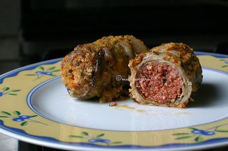 involtini di melanzane ai tre pepi