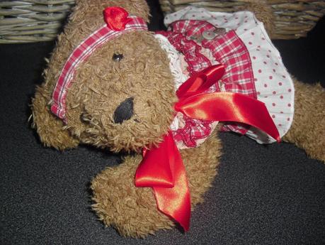 Teddy bear in rosso.