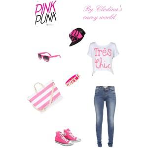 outfit pink punk