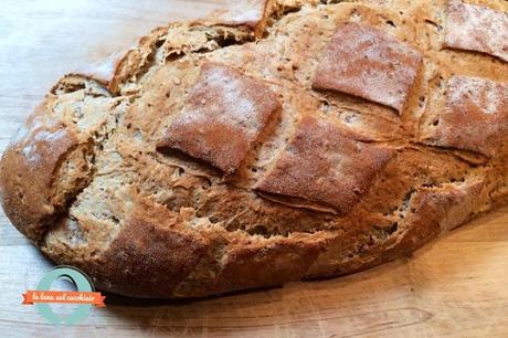 Ciabatta di pane con farina di riso e farina di grano