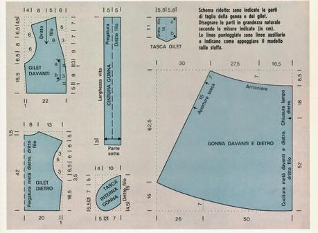 Cucire un completo gonna e gilet