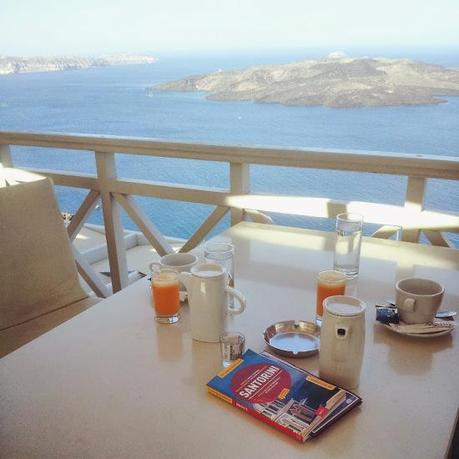 Una colazione dal panorama impagabile, Santorini