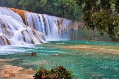 La Cascata di Agua Azul in Chiapas Mexico 