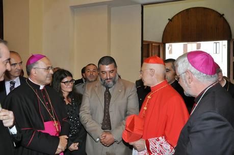 S.E. Mons. Giancarlo Bregantini, vescovo di Campobasso-Bojano, S.E. Mons. Angelo Spina, vescovo di Sulmona-Valva committenti del nuovo ciclo pittorico della Cattedrale di Bojano realizzato dal Maestro Rodolfo Papa.