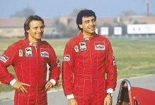 Arnoux con il compagno di squadra Alboreto