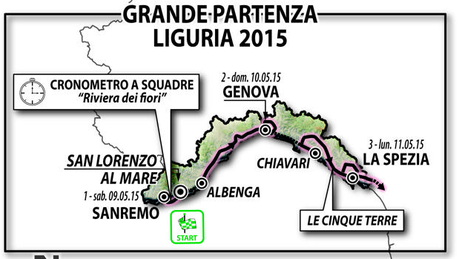 Giro d'Italia 2015, Si partirà dalla Liguria