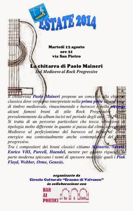 La chitarra di Paolo Maineri - Concerto in via S.Pietro