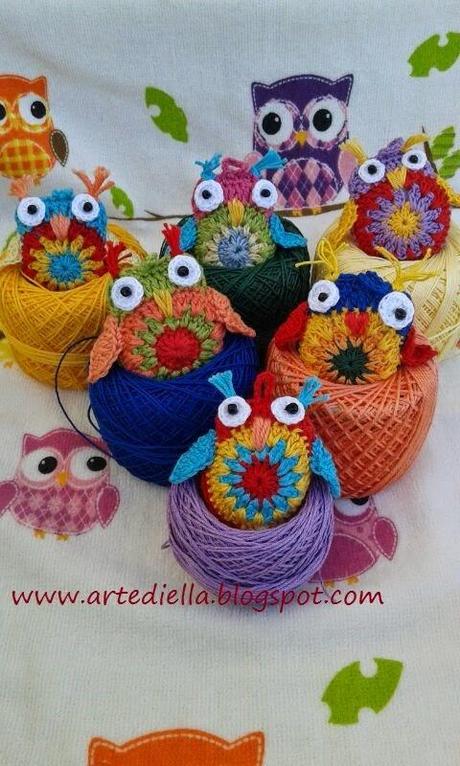 Gufo all'uncinetto crochet owl tutorial