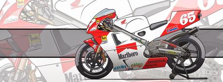 Motorcycle Art - Honda NSR 500 1995 by Evan DeCiren